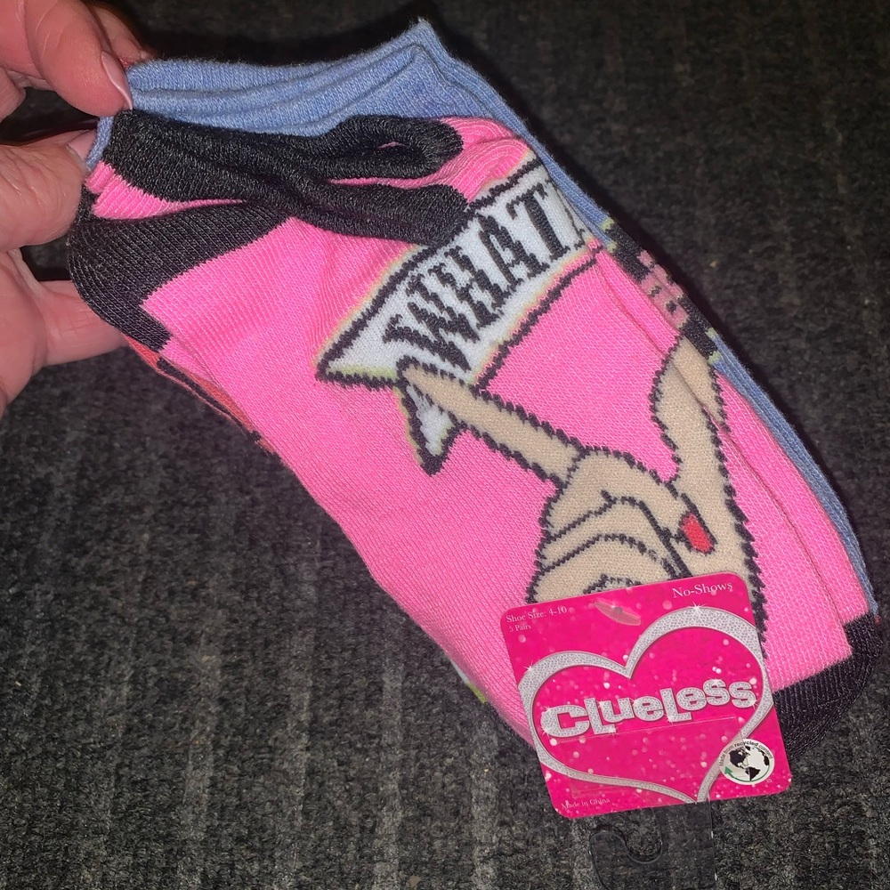 NWT CLUELESS SOCKS PACK OF 5 NO SHOW SHOE SIZE 4-10